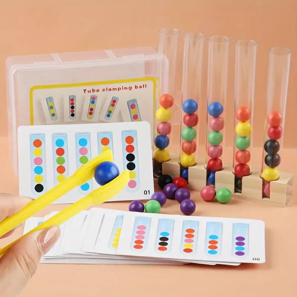 5 tubes main 5 Test Tube Clamp Bead Game