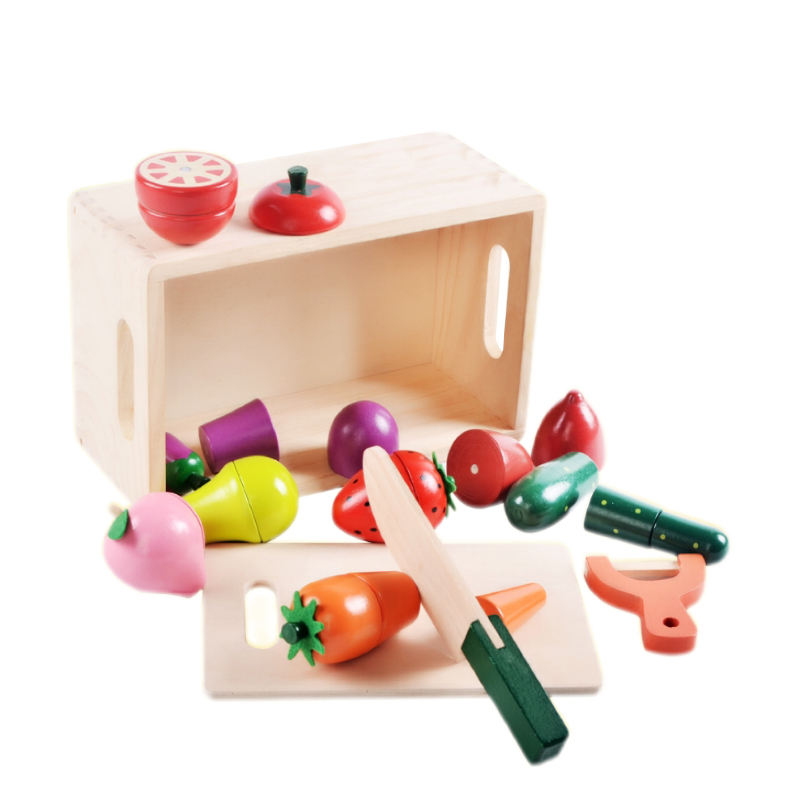 Wooden Cutting Fruit and Vegetable Toy Set