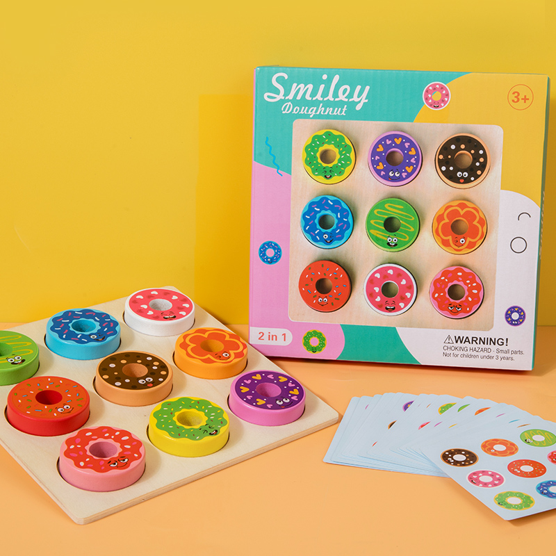 donuts2 Wooden Donuts Matching Board