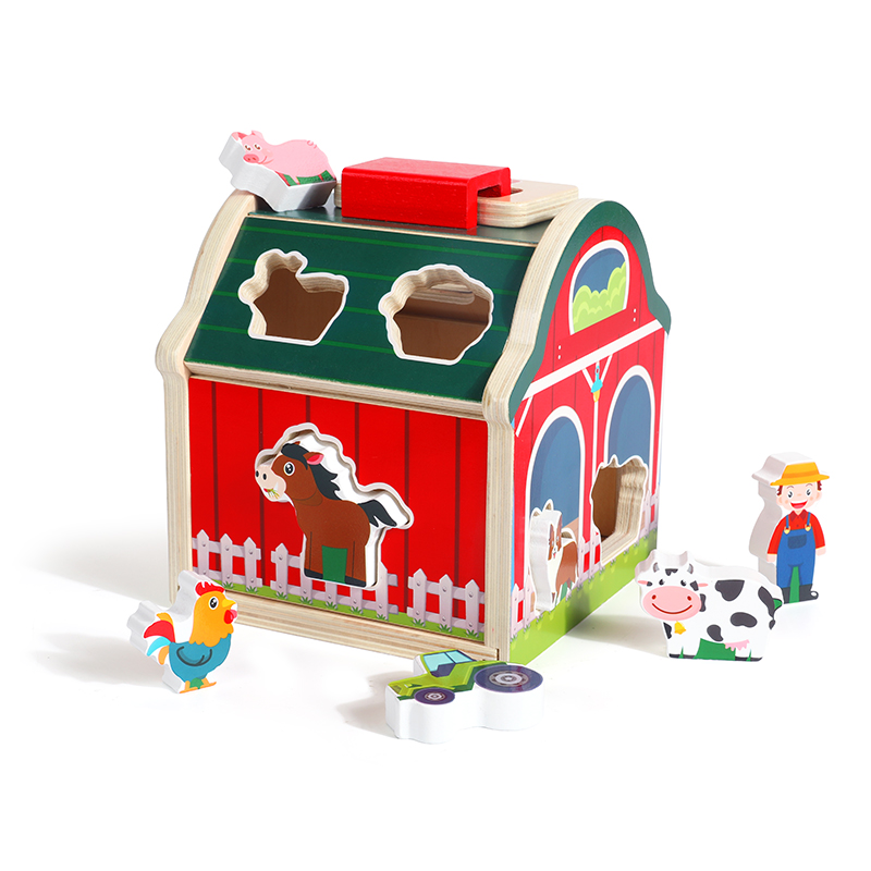Wooden Barn Shape Sorter