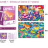 progressive Level 7 – Dinosaur dance final Progressive Wooden Puzzle (7 Levels - 13 Themes) (From 1+ till 7+ years)