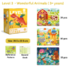 progressive level 3 wonderful animals final Progressive Wooden Puzzle (7 Levels - 13 Themes) (From 1+ till 7+ years)