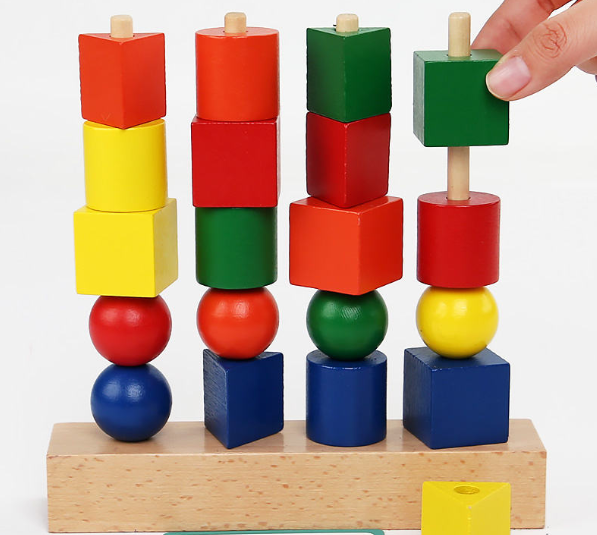 Wooden Beads Sequencing Toy Set