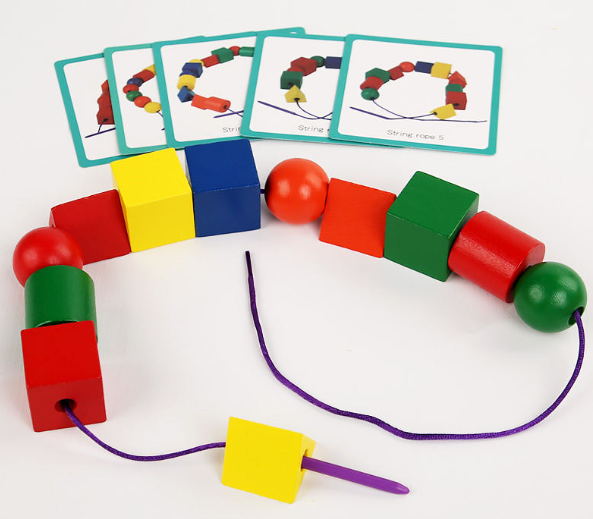 Wooden Beads Sequencing Toy Set