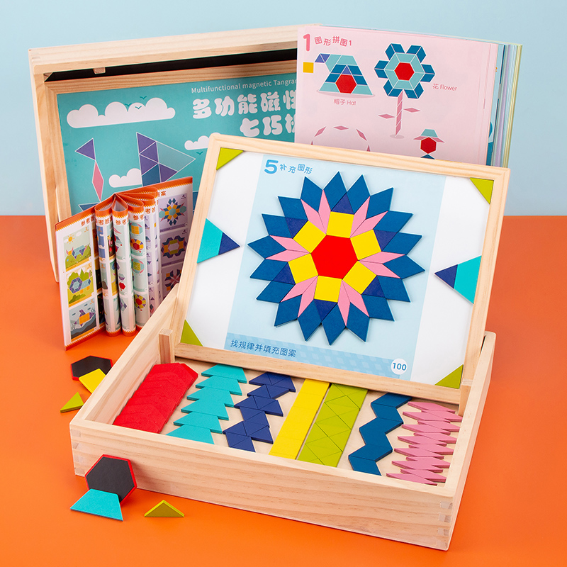 tan1 3D Magnetic Tangram Puzzle Set- Build, Solve, and Enjoy Hours of Fun