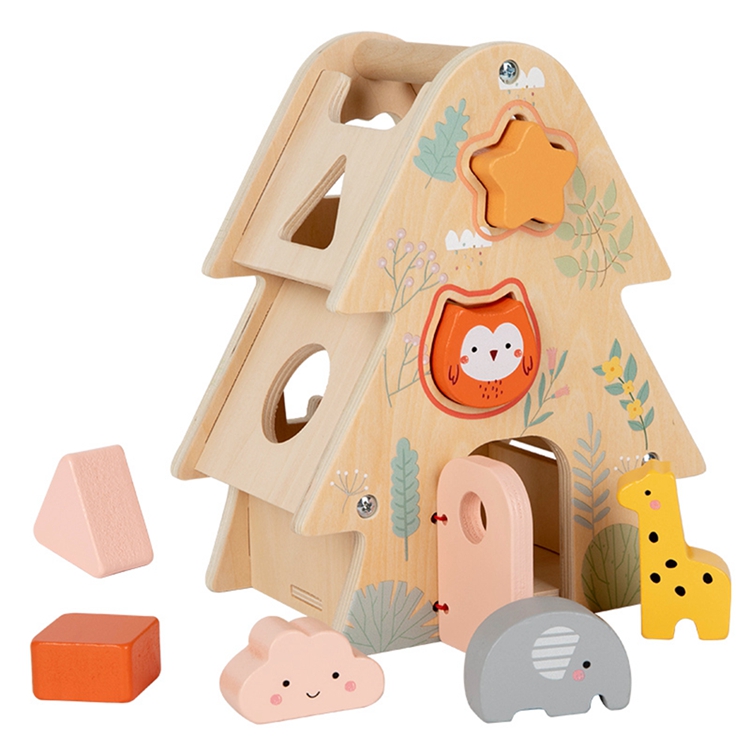 Wooden Shape Sorter Tree House