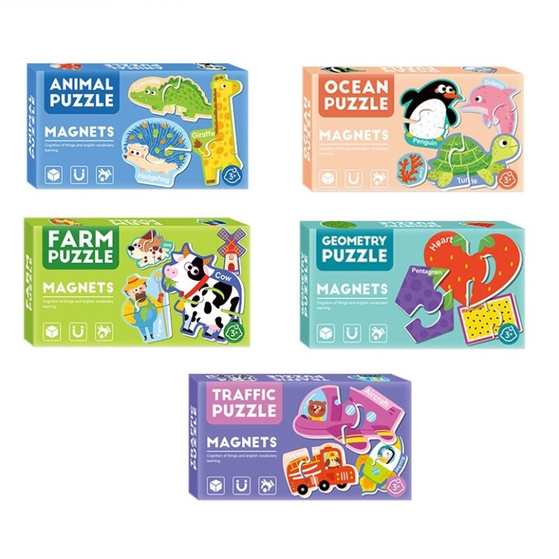 refri Magnetic Puzzle for Fridge & Whiteboard (6 Learning Themes)