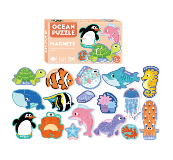 Magnetic Puzzle for Fridge & Whiteboard (6 Learning Themes)