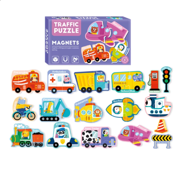 Magnetic Puzzle for Fridge & Whiteboard (6 Learning Themes)