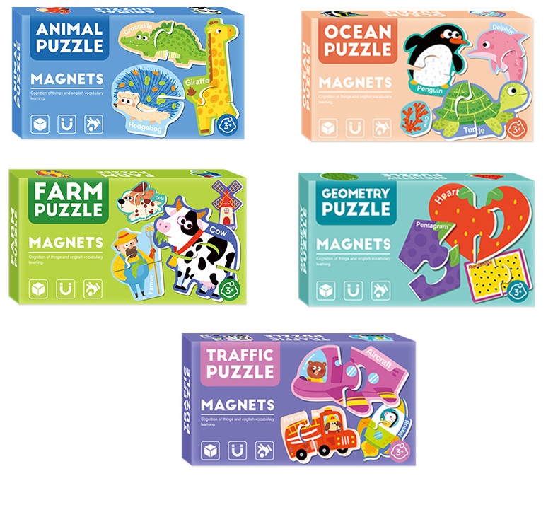 Magnetic Puzzle for Fridge & Whiteboard (5 Learning Themes)