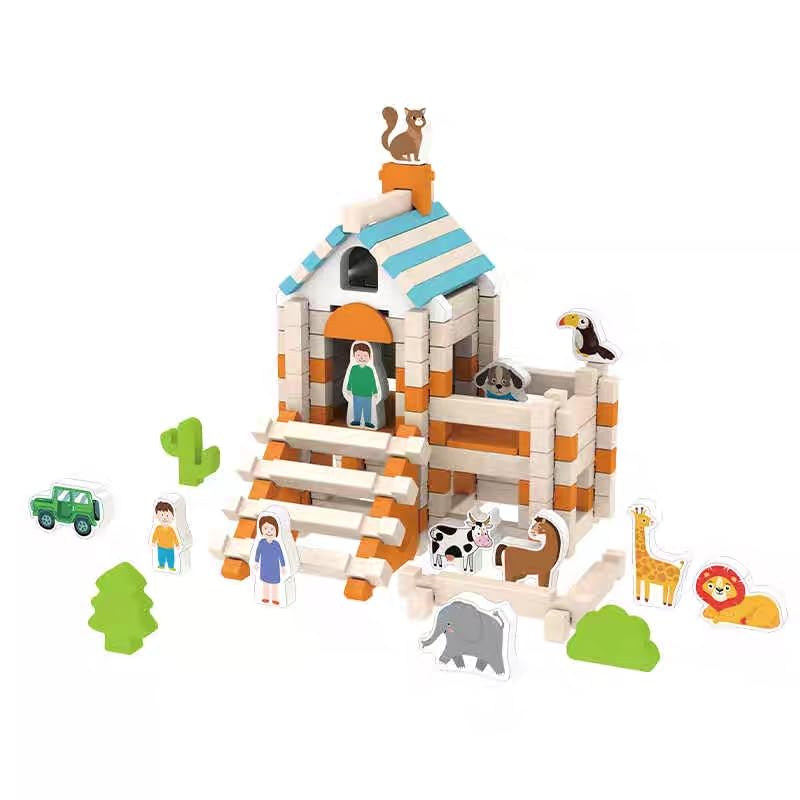 Wooden Farm Building Blocks